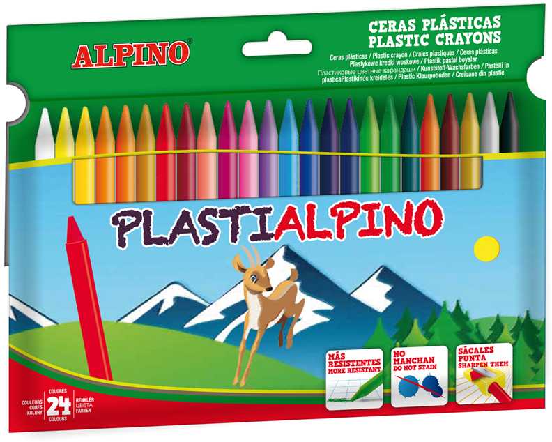 Vaškinės kreidutės PLASTIALPINO 24sp 8mm