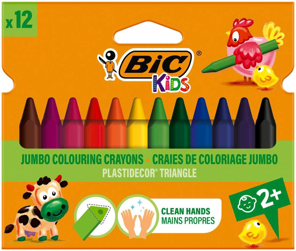 Kreidelės BIC Plastic , 12 vienetų