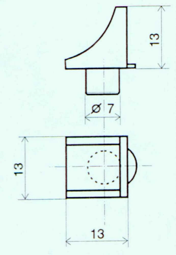 Laikikliai HAUSHALT F5-10A/S29, 13×13 mm, juoda, 50 vnt.