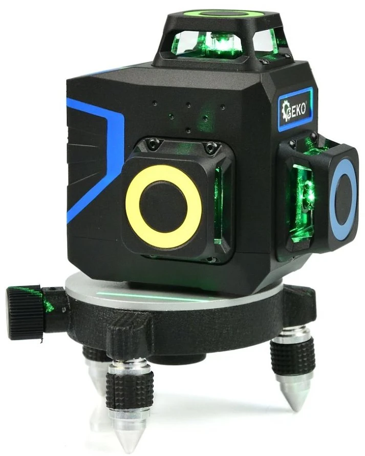 Geko lazerinis samopoziomujący 3D 360 12x žalia linijos (8)