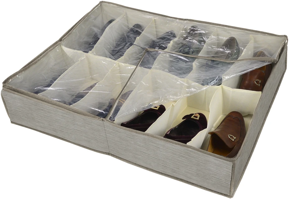 Domoletti BOXSHOE STORA 12GRID 74.5X60X15CM BEIGE