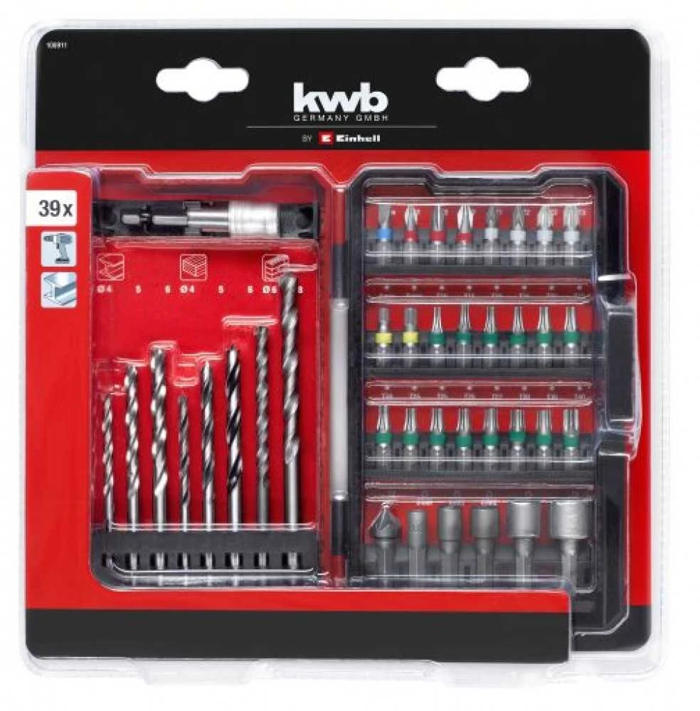 Grąžtas KWB Einhell Bohrer- & Bit-Satz, 39-teilig (1/4", in L-Box)