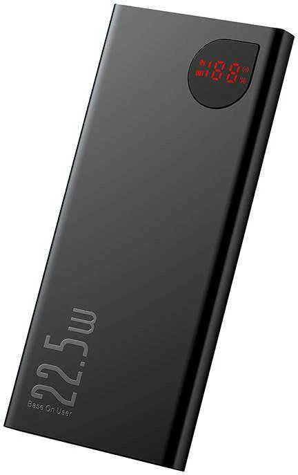 LiPo išorinis akumuliatorius (Powerbank) 20000mAh 22.5W su PD3.0 QC3.0 2xUSB + USB C ADAMAN Metal juodas BASEUS