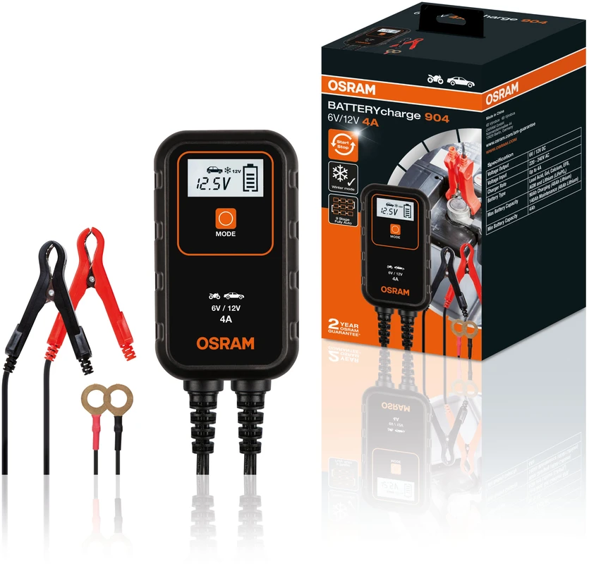 Akumuliatoriaus įkroviklis Osram 904, 6 - 12 V, 2 A
