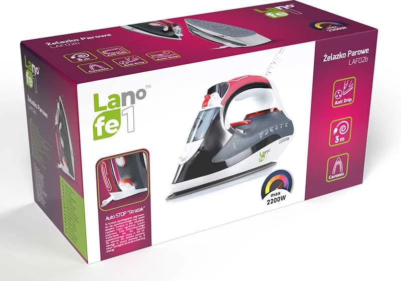 Lafe Garinis lygintuvas LAF02b juodos ir raudonos spalvos