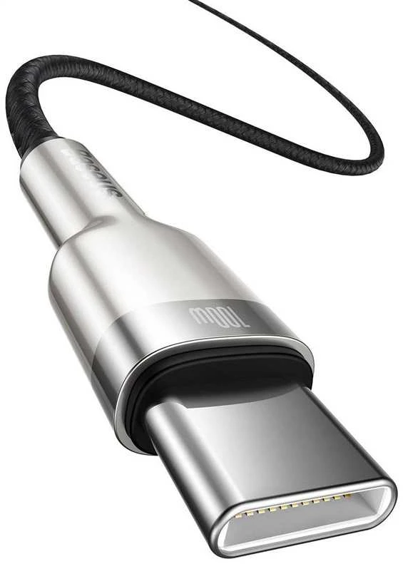 Laidas Baseus CATJK-C01. USB-C. 1 m. sidabro/juoda. 100 W