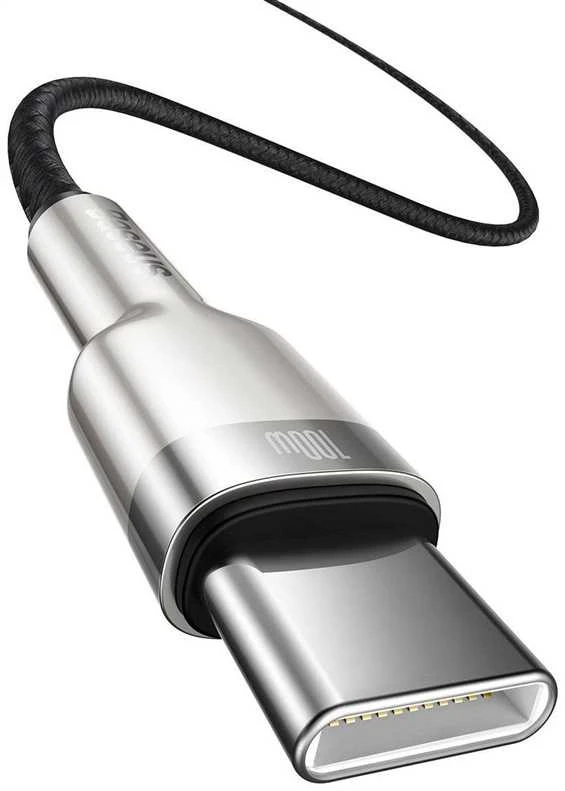 Laidas Baseus CATJK-C01. USB-C. 1 m. sidabro/juoda. 100 W