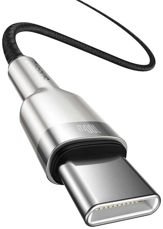 Laidas Baseus CATJK-C01. USB-C. 1 m. sidabro/juoda. 100 W