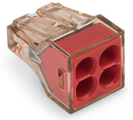 Laidų jungės Wago 773-604, 4 x 1,5-4 mm², 5 vnt.