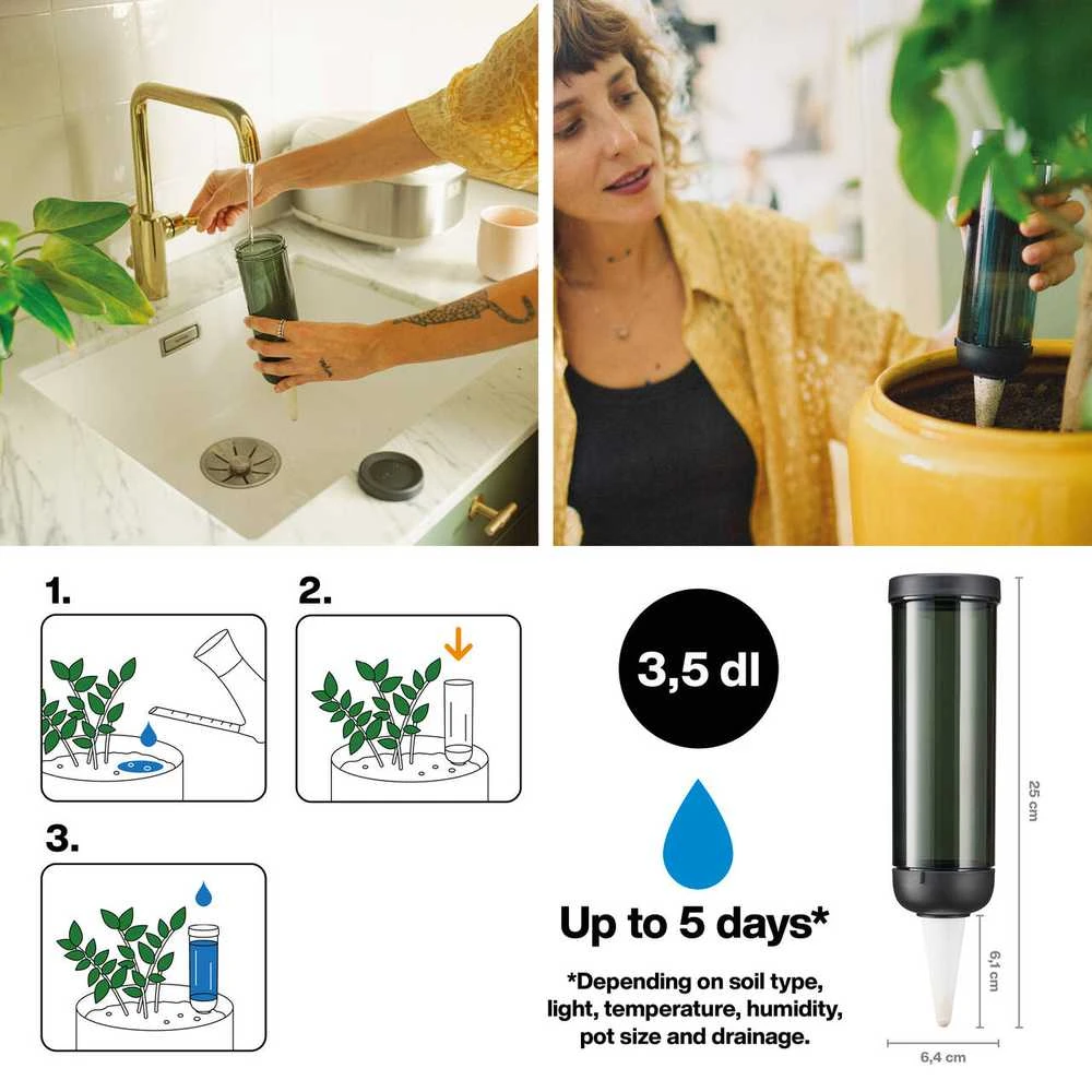 Laistymo burbulas Fiskars 1075380, juoda, 0.35 l