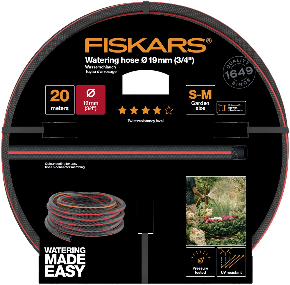Fiskars Laistymo žarna 19mm (3/4") 20m Q4, 1027110