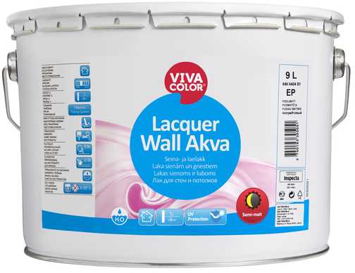 Lakas, pusiau matinės Vivacolor, 9 l