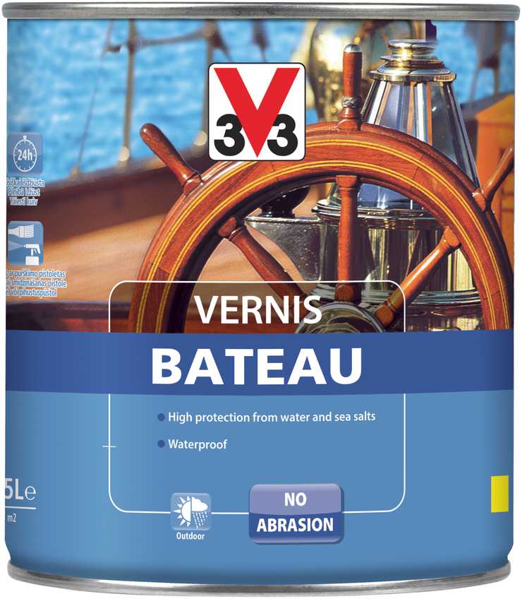 Lakas, blizgus V33 Bateau, 0.75 l, Bespalvis