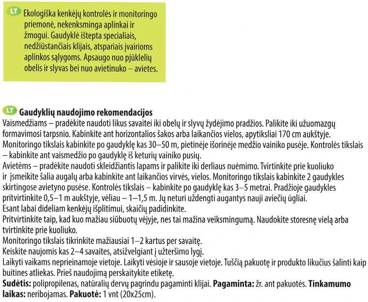 Mkds Pjūklelių ir avietinukų gaudyklė MAGNET Baltas