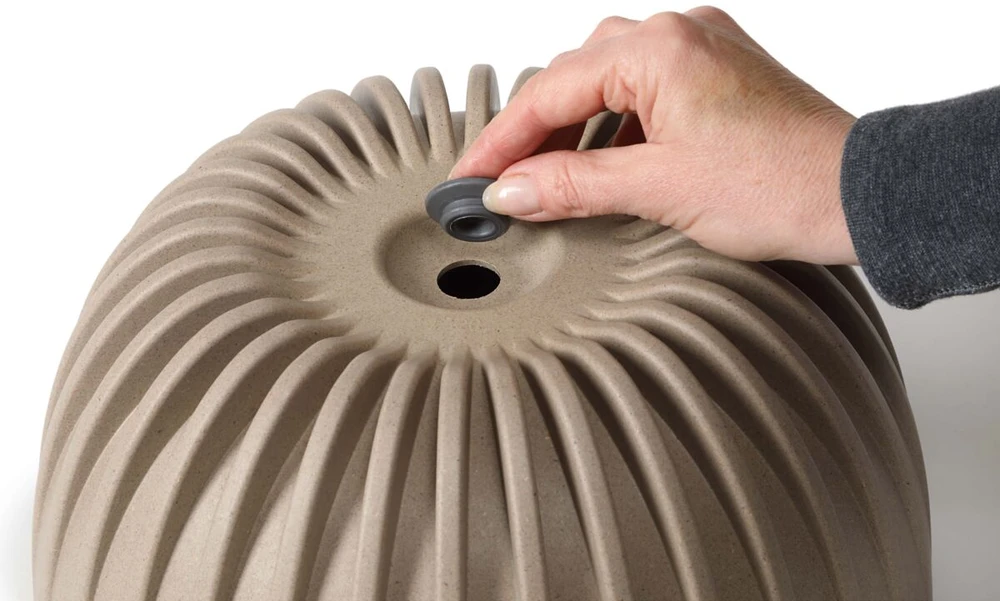 Lamela Gėlių vazonas Mira žemas 240 mm 3,6 l, baltas