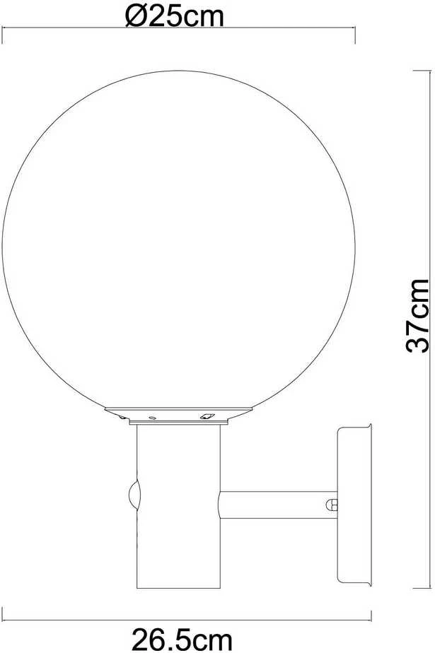Sieninis šviestuvas Kinkiet Domoletti WALL LAMP DH07.071 15W E27 PIR SMOKY