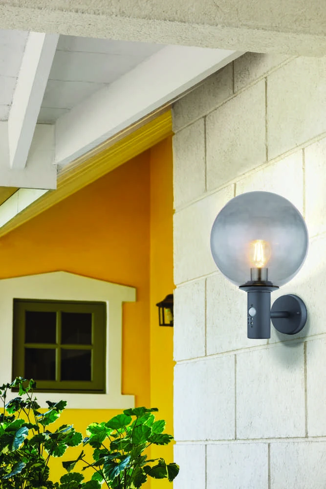 Sieninis šviestuvas Kinkiet Domoletti WALL LAMP DH07.071 15W E27 PIR SMOKY