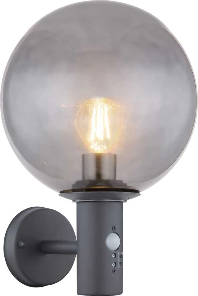 Sieninis šviestuvas Kinkiet Domoletti WALL LAMP DH07.071 15W E27 PIR SMOKY
