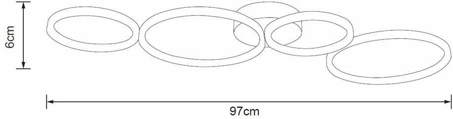 Lubinis šviestuvas Carruzzo CEILING LED LIGHT AJACCO 36W 3000K BL