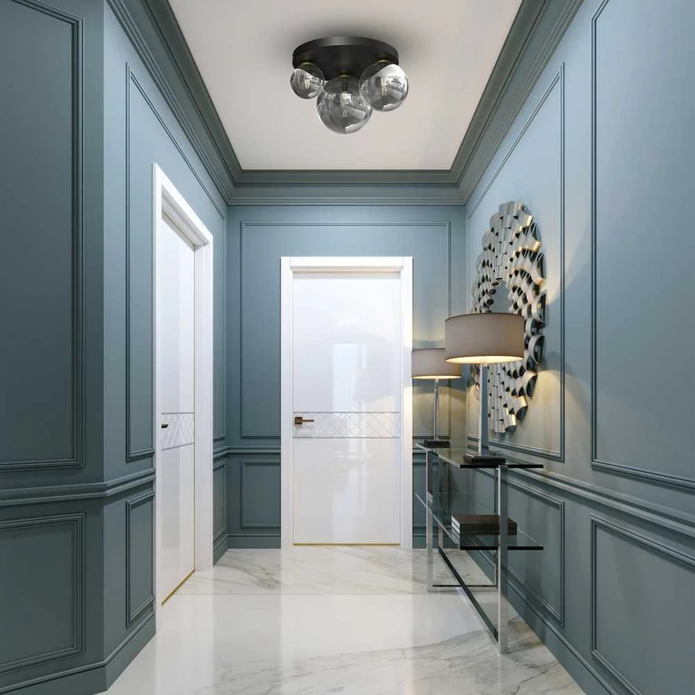 Lubinis šviestuvas Carruzzo CEILING LIGHT BURSA 3XE14/E27 Juodas/GOLD