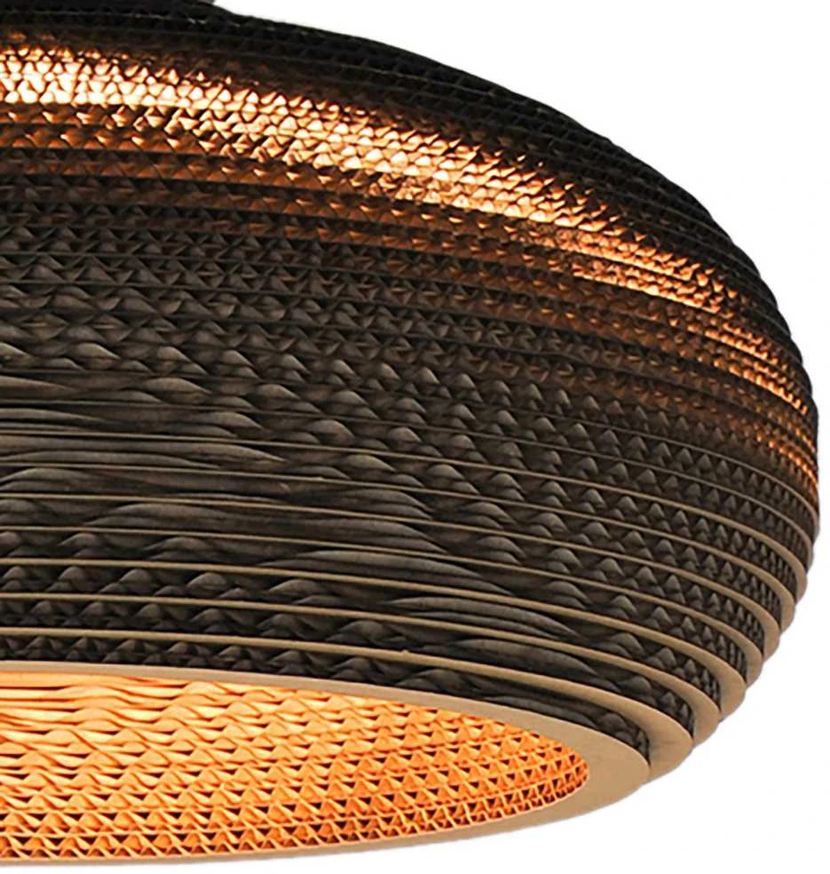 Lubinis šviestuvas Lampa sufitowa Domoletti CEILING LIGHT PAPER E27 BROWN/Juodas