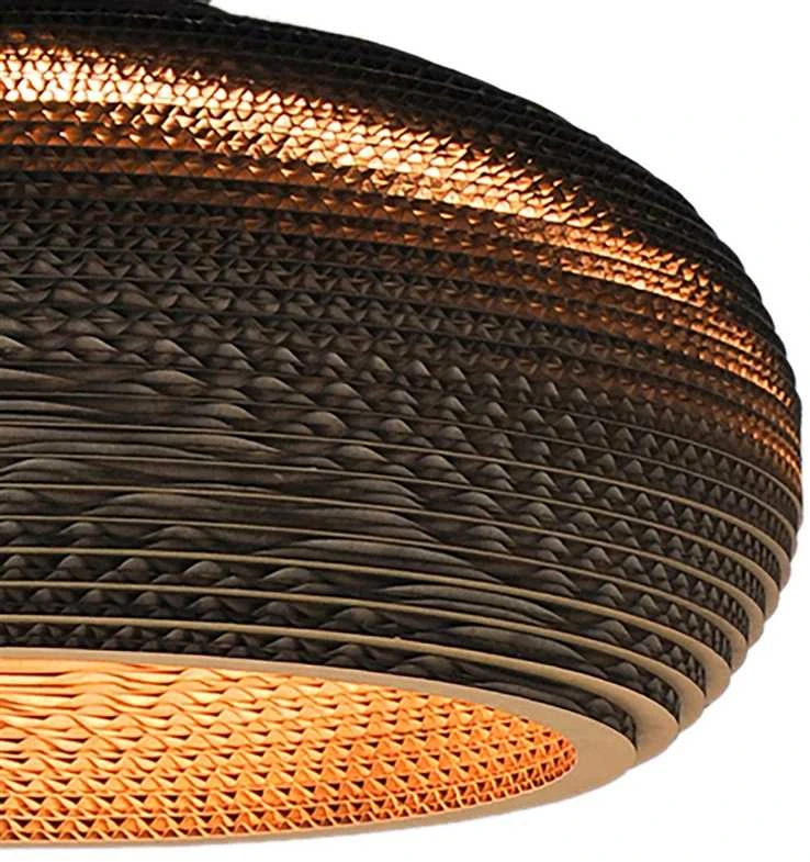 Lubinis šviestuvas Lampa sufitowa Domoletti CEILING LIGHT PAPER E27 BROWN/Juodas