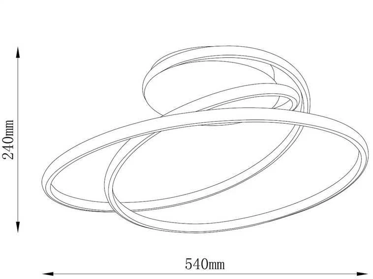 Lubinis šviestuvas Domoletti CEILING LED LIGHT SIBIU 4000K 40W Juodas