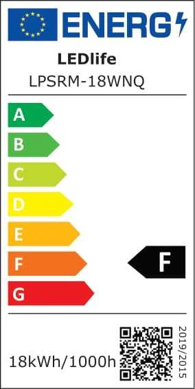 Ledlife ĮMONTUOJAMAS ŠVIESTUVAS LPSRM-18WNQ 18W 4000K LED IP44
