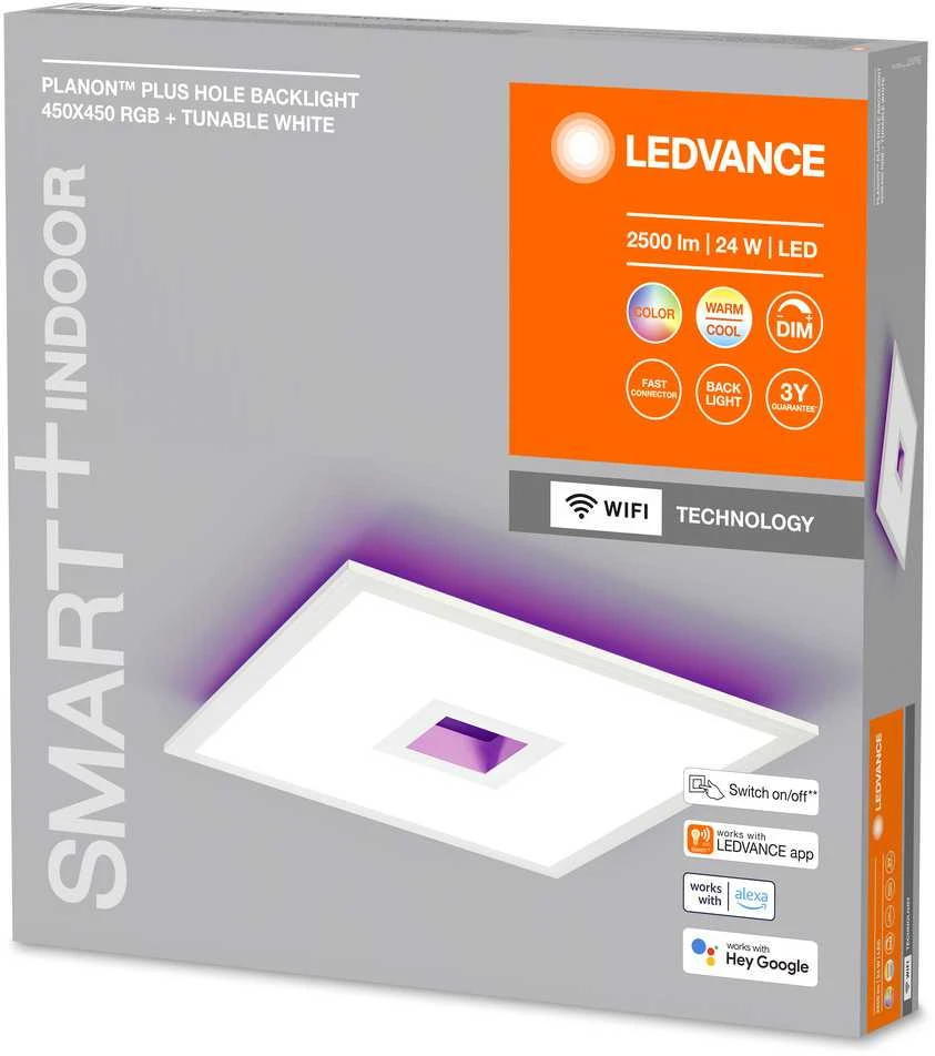 Lubinis šviestuvas Ledvance 24W LED paviršinė panelė SMART+, balta, 2700–6500K, dimeriuojama