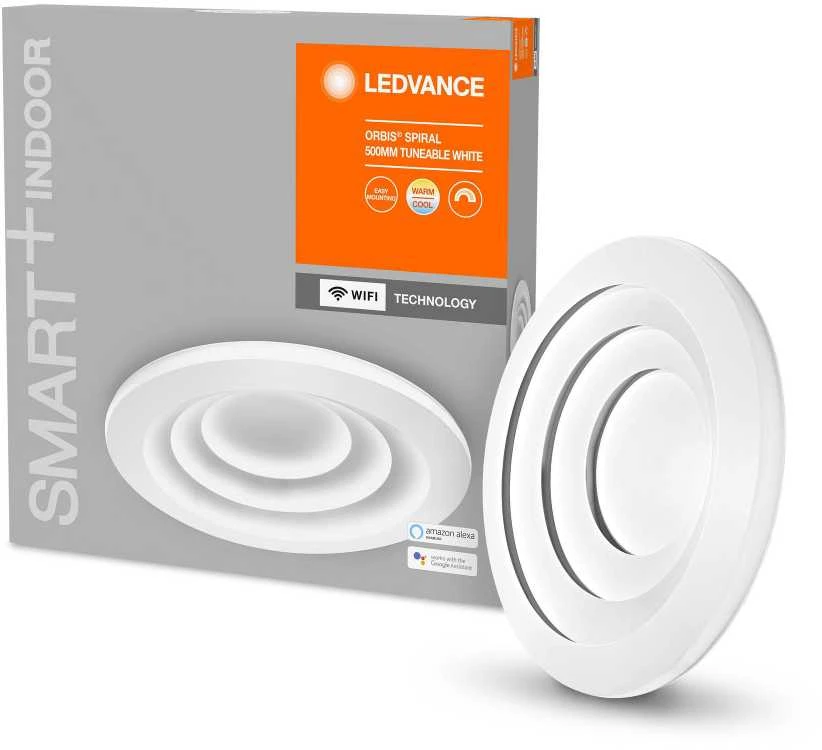 Ledvance 40W paviršinis šviestuvas SMART + WIFI ORBIS Spiral, baltas, 3000…6500K