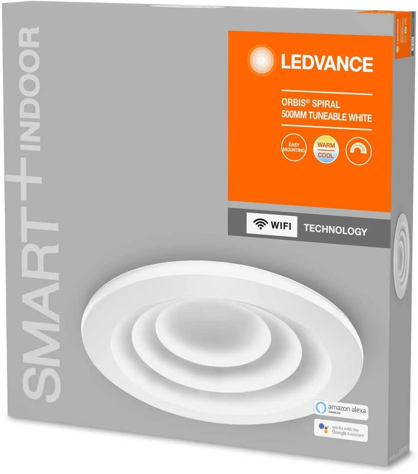 Ledvance 40W paviršinis šviestuvas SMART + WIFI ORBIS Spiral, baltas, 3000…6500K