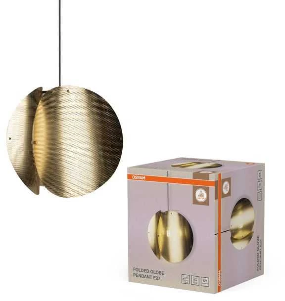 Osram Pakabinamas šviestuvas FOLDED GLOBE, E27, aukso sp.