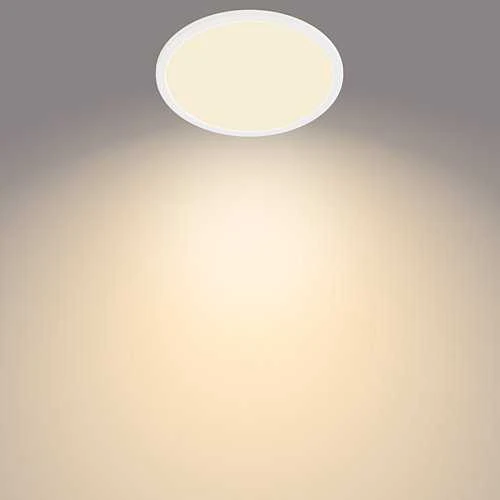 Lampa griesti Philips SuperSlim, 2700°K, LED, balta