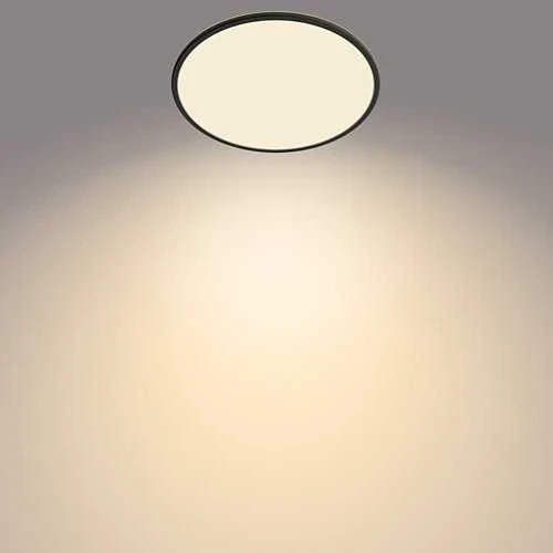 Šviestuvas lubų Philips SuperSlim, 2700°K, LED, juodas