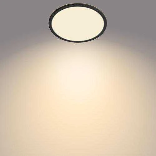 Šviestuvas lubų Philips SuperSlim, 2700°K, LED, juodas