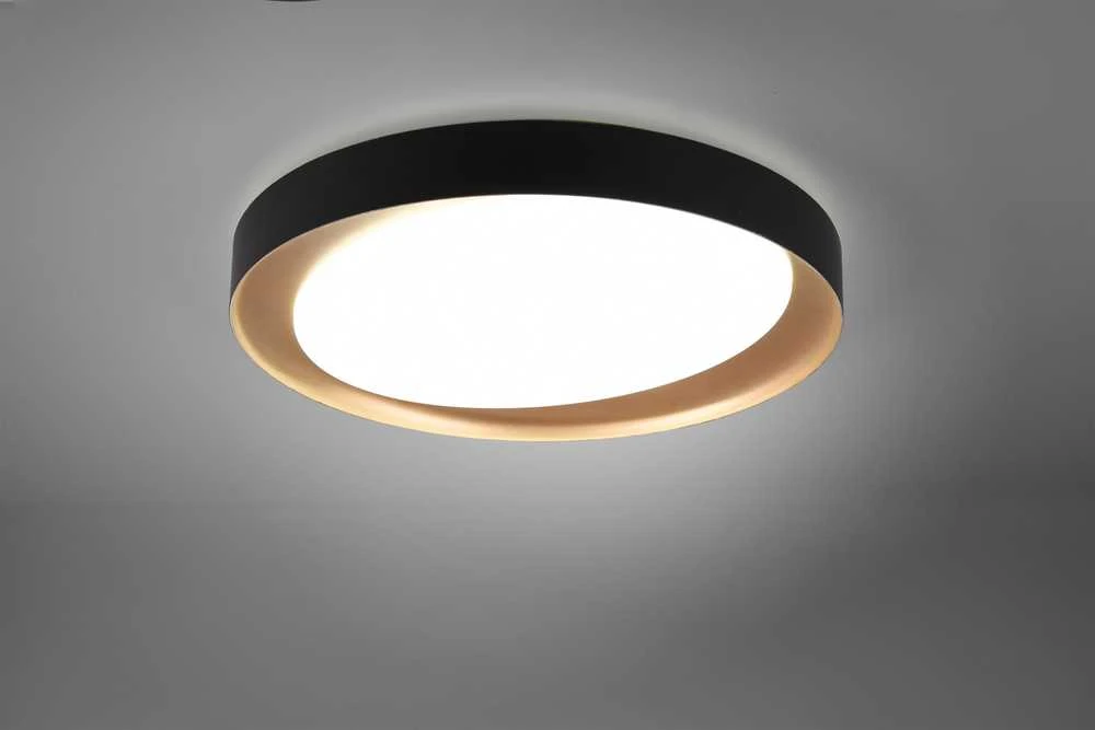 Lubinis šviestuvas Trio ZETA LED CEILING LAMP Juodas/GOLD