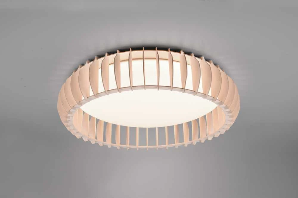 Trio Reality Monte LED lubinis šviestuvas, 60 cm, 4400 lm, medžio spalvos