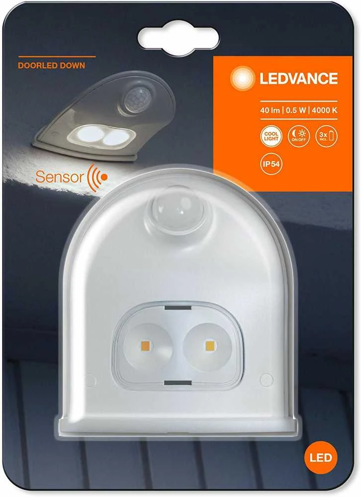 Šviestuvas Ledvance Doorled Down, LED, 0.5W, 4000K, 3xAAA
