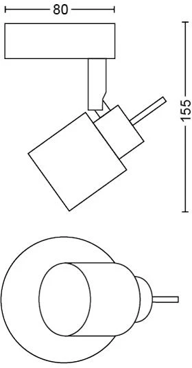 Pakabinamas šviestuvas Kryptinis šviestuvas PHILIPS MERANTI 5031017E7, 35 W, GU10