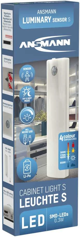 Ansmann ANSMANN 1600-0437 LED spintelės šviestuvas „S“, įkraunamas