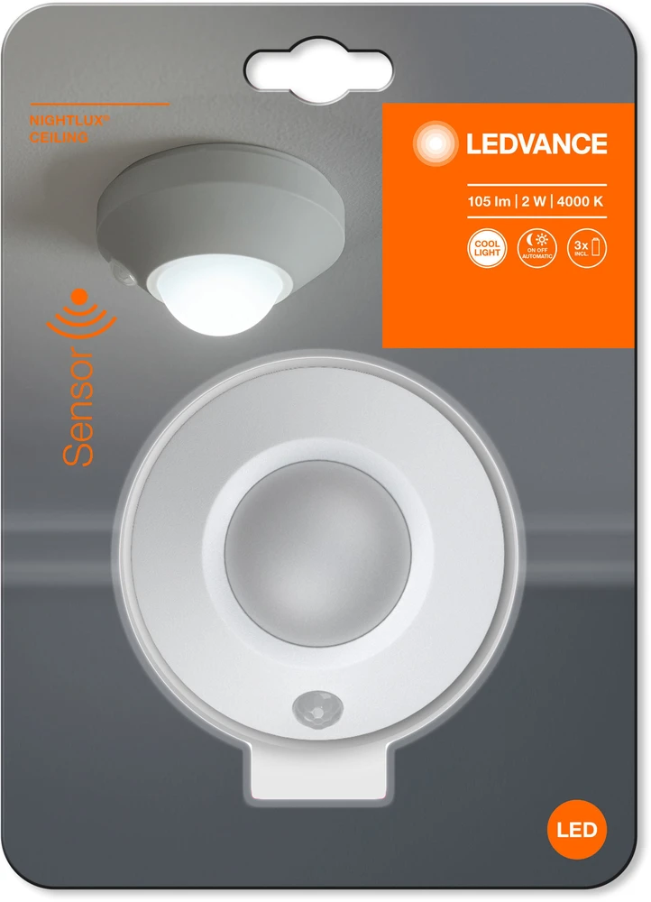 Šviestuvas LEDVANCE NIGHTLUX CEILING, LED, 3XAAA