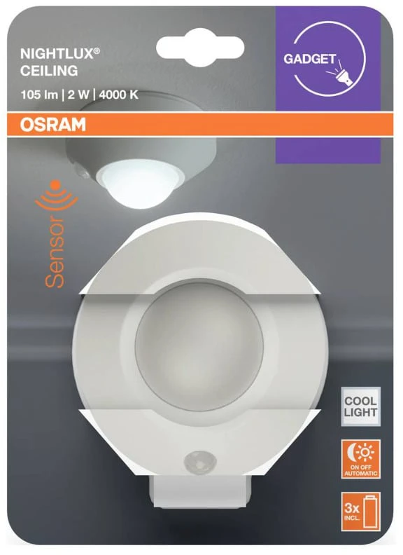 Šviestuvas LEDVANCE NIGHTLUX CEILING, LED, 3XAAA