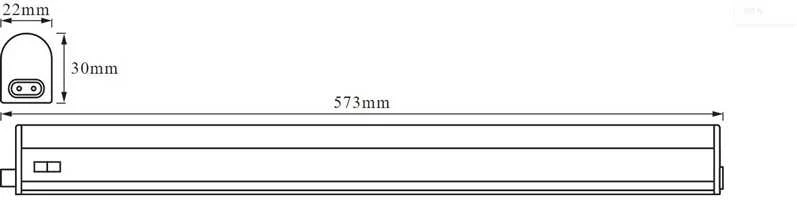 Pakabinamas šviestuvas Osram Ledvance Tvirtinamasis šviestuvas BATTEN 8W/840 LED 0.6M+JUNG