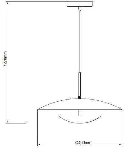 Pakabinamas šviestuvas Lampa wisząca Domoletti PENDANT LIGHT AURAS 2XE14 D40CM Juodas