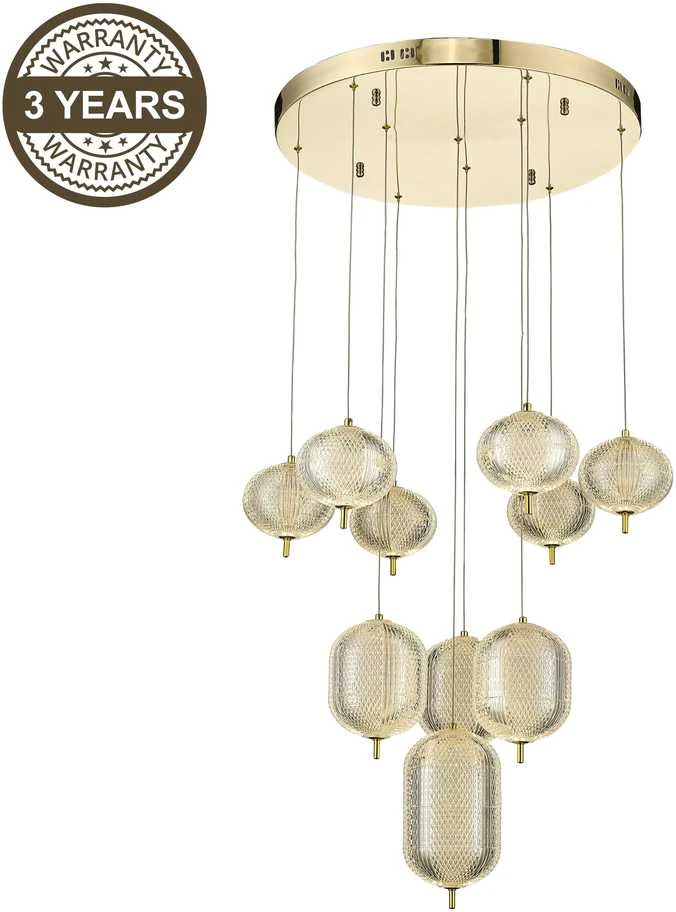 Lubinis šviestuvas Carruzzo Pendant Luminaire LED A2360-10 Gold