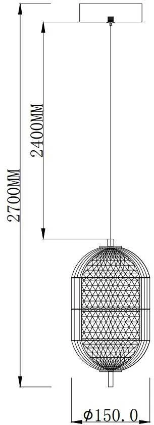Lubinis šviestuvas Domoletti PENDANT LUMINAIRE LED A2360-1C GOLD
