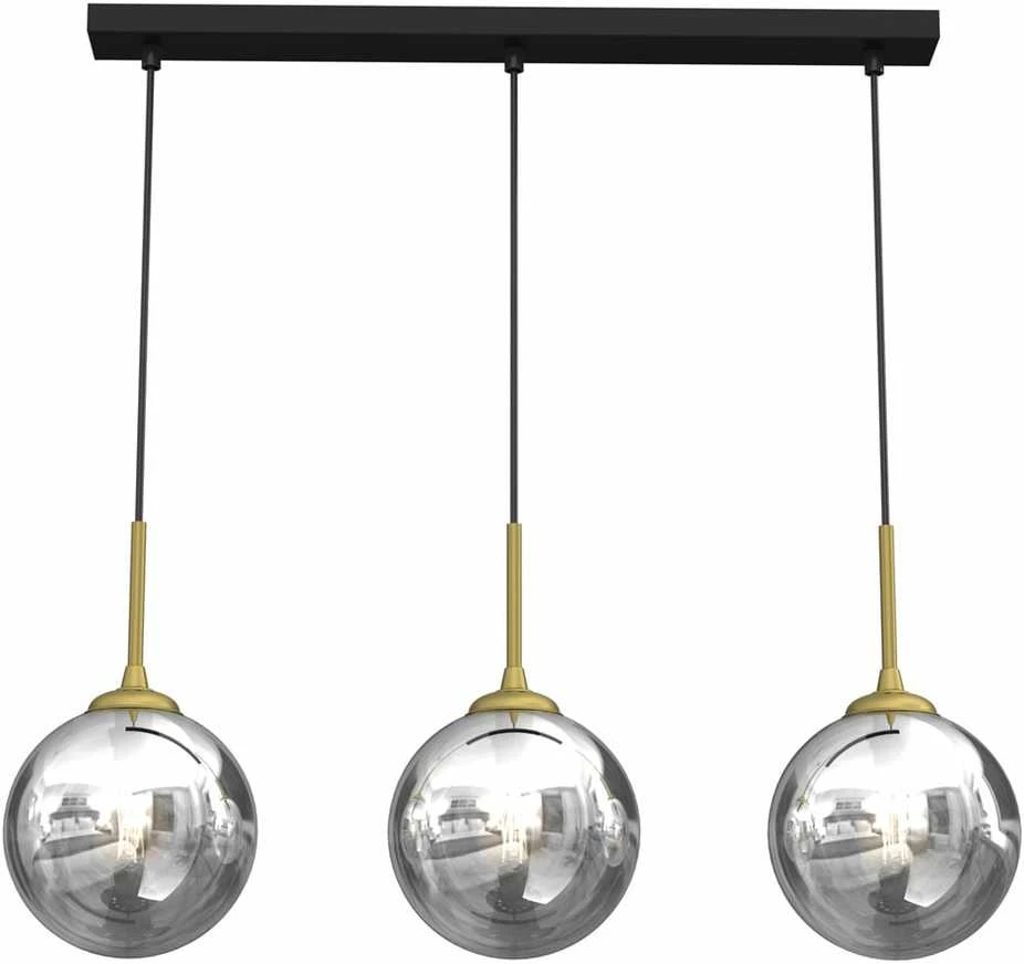 Lubinis šviestuvas Carruzzo PENDANT LIGHT BURSA 3XE14 LINE BL/GOLD