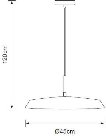 Pakabinamas šviestuvas Domoletti Pakabinamas LED šviestuvas puodeliui, D45CM, 2700K, juodas