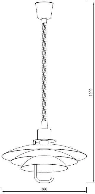 Domoletti PAKABINAMAS ŠVIESTUVAS „ISLE“ E27 BALTA