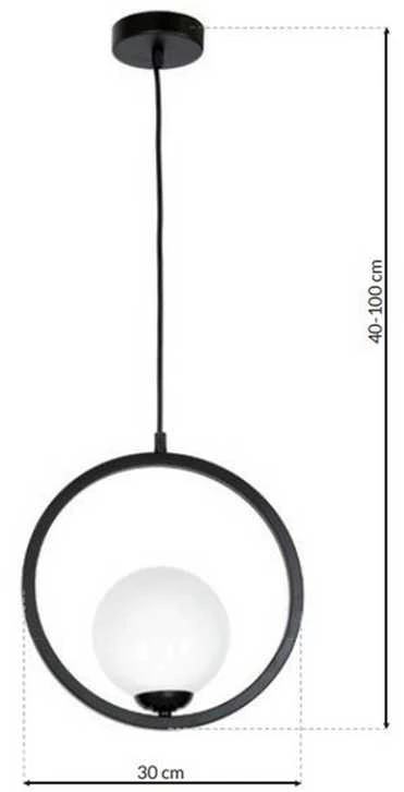 Lubinis šviestuvas Lampa wisząca Domoletti PENDANT LIGHT KONYA E14 Juodas/Baltas